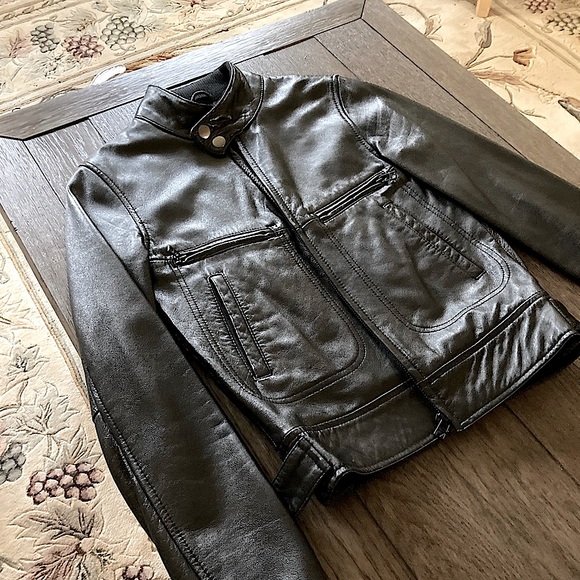 byCORPUS Genuine Lambskin Leather Jacket / Leather Bomber Jacket - Picture 14 of 14
